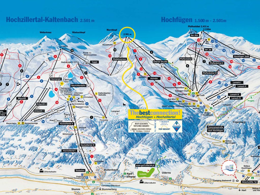 Skigebiet Hochzillertal ist 2 km entfernt