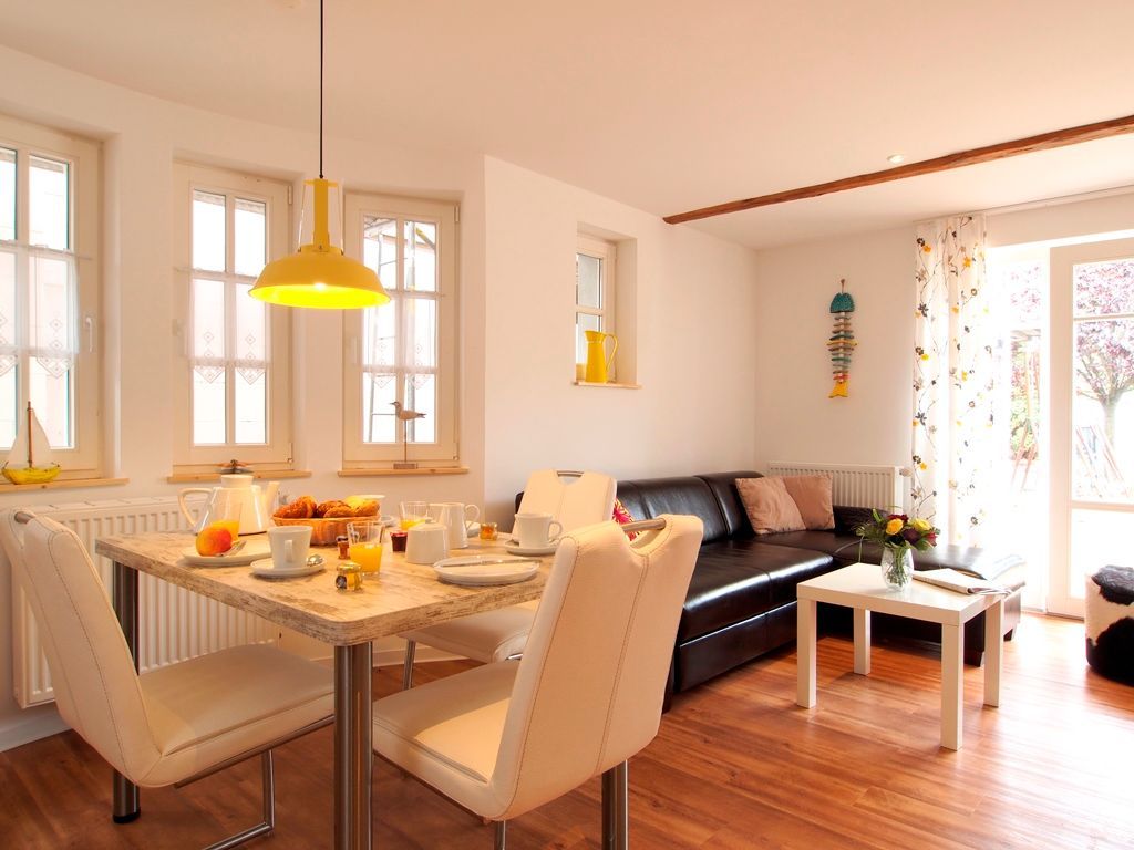 Muschel Whg. Delfin - Blick auf den Wohn-/ Essbereich