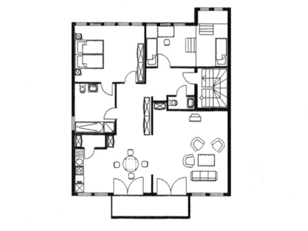 Grundriss der OG-Wohnung (120m²)