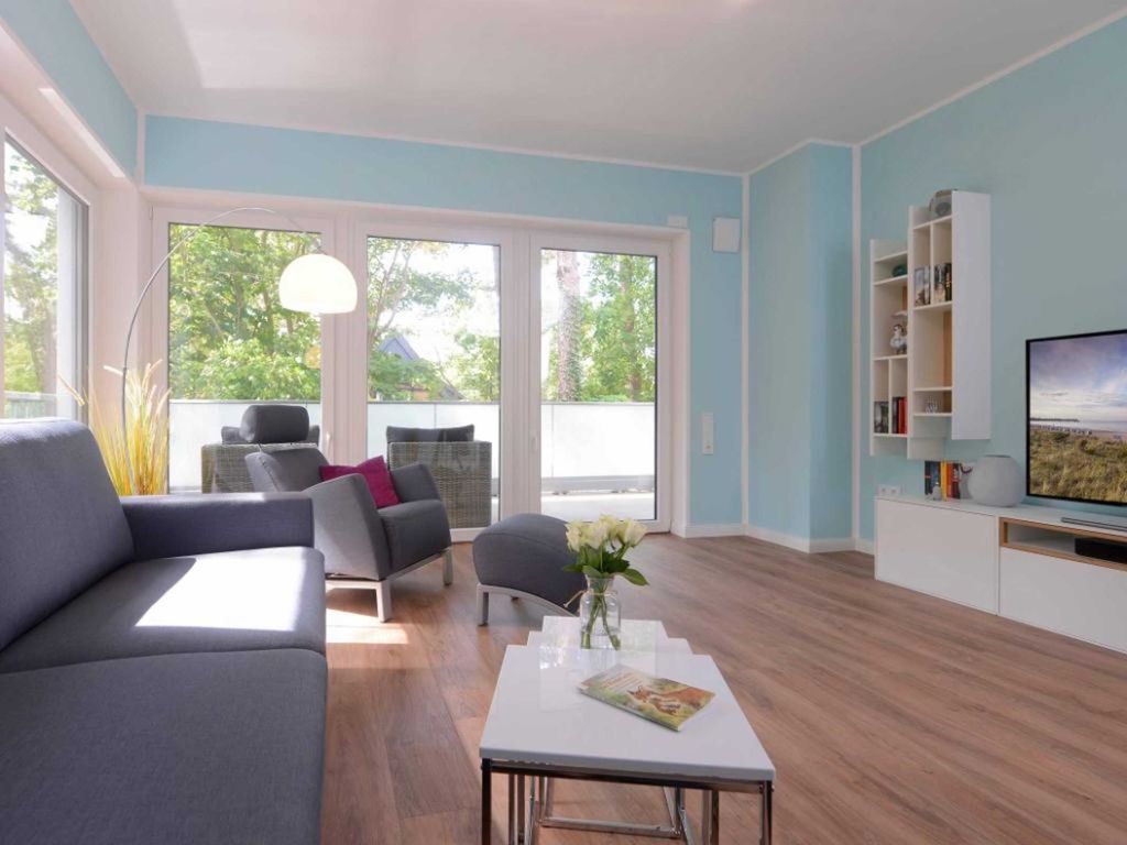 Strandvilla Gezeiten Appartement Deichlicht-Wohnzimmer
