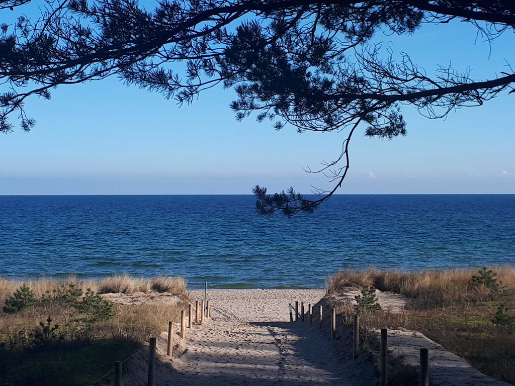 Strandzugang im Winter