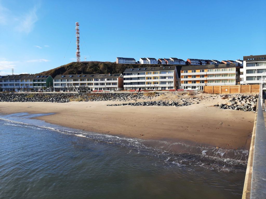 Strand vor der Haustür - Ansicht vom Südstrand auf das Haus