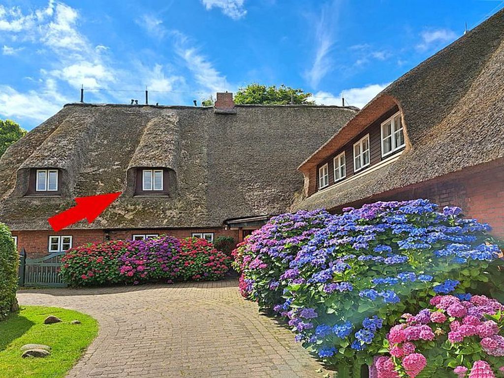 Gemütliche OG-FeWo (Einraumappartment) in Nieblum, Bi de Süd 30 im Haus an der Meere für Verliebte! SCHWALBENNEST