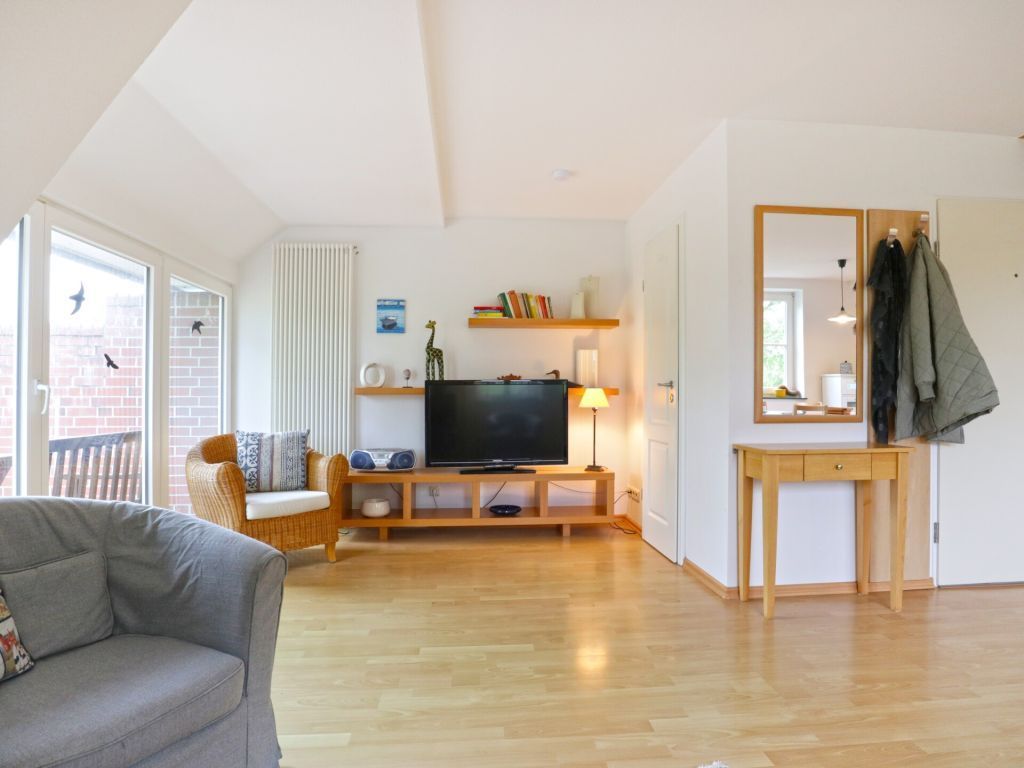 Strandblick - Blick vom Sofa auf den TV