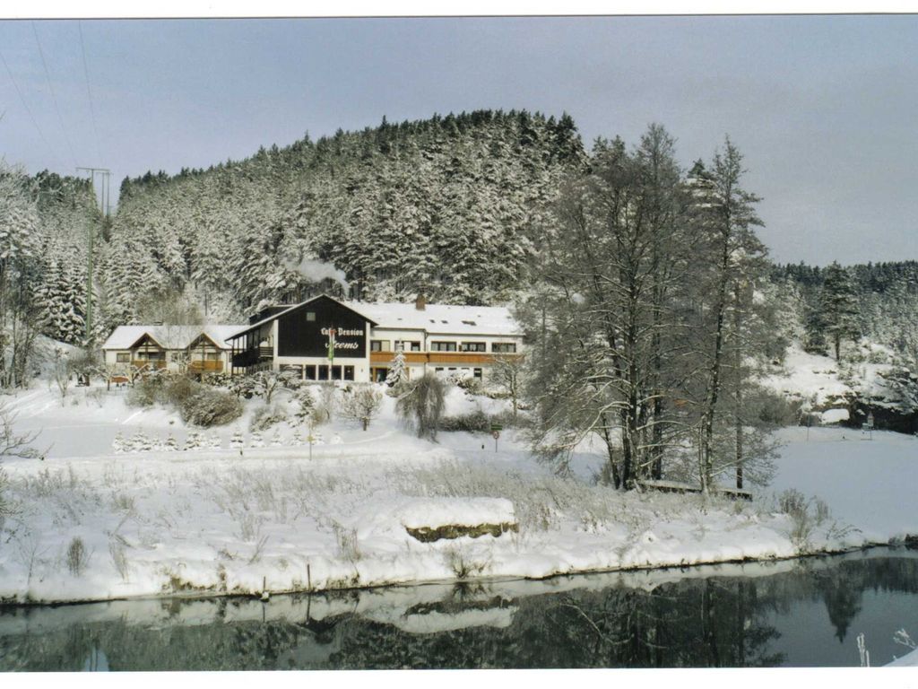 Blick über die Wiesent zum Haus