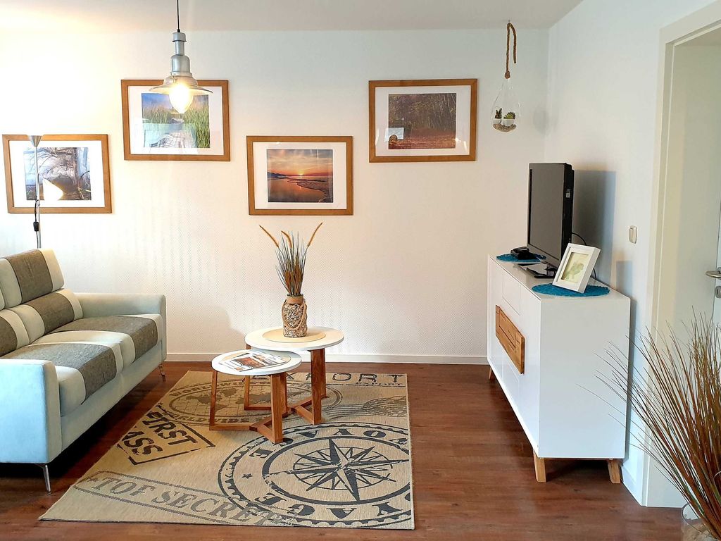 Blick in den Wohnraum der Ferienwohnung