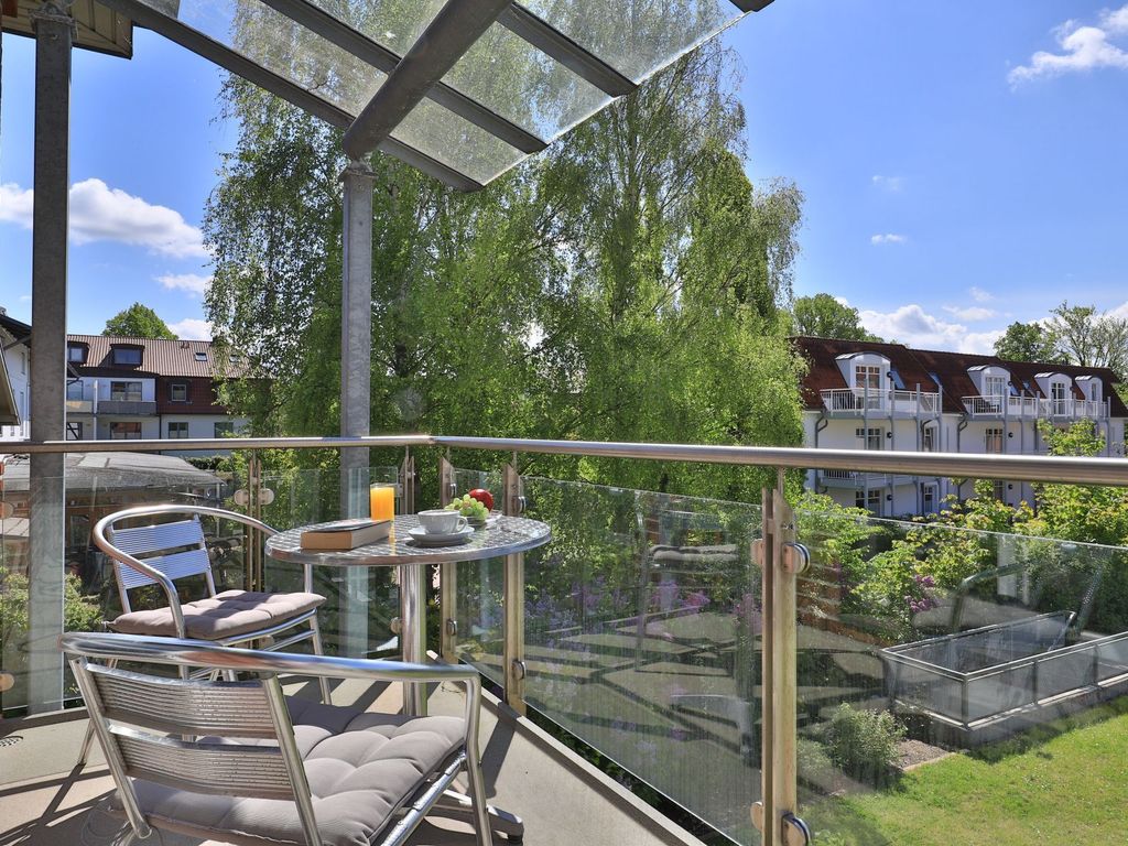 Villa Höger Whg. 08 - Blick auf den überdachten Balkon