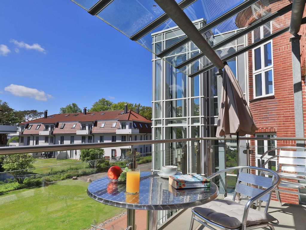Villa Höger Whg. 08 - Blick auf den überdachten Balkon
