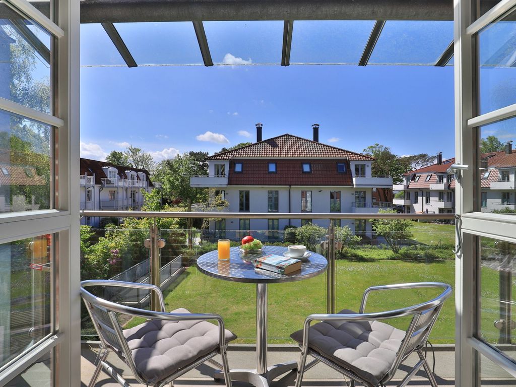 Villa Höger Whg. 08 - Blick auf den überdachten Balkon