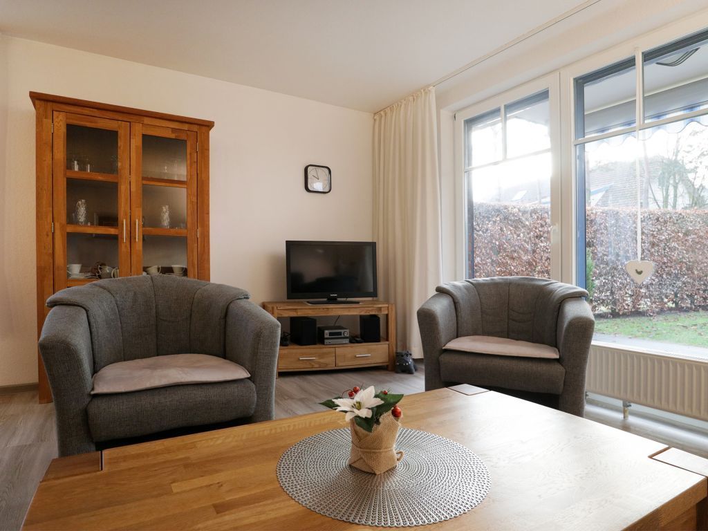 Papillon Whg. Pa17/1 - Blick vom Sofa auf den TV