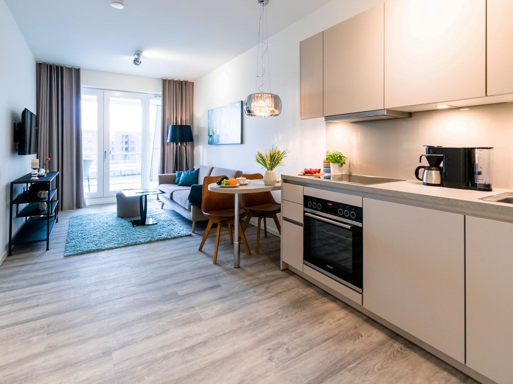Hafenspitze App. 25- Seebrise - Blick in das Appartement vom Eingang