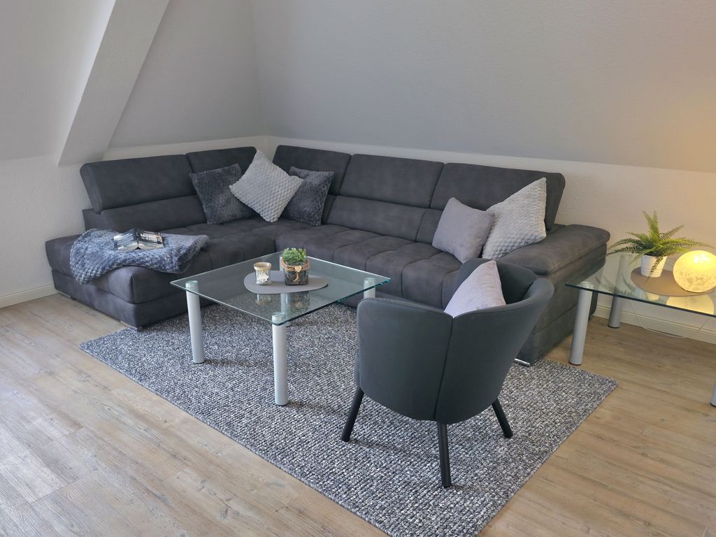 Der gemütliche Wohnbereich in der unteren Etage