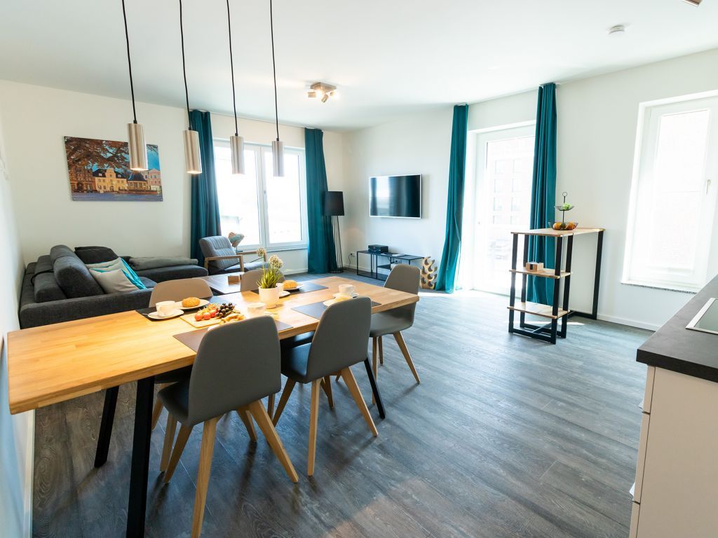 Hafenspitze App.3.36- Blick ins freundliche Appartement