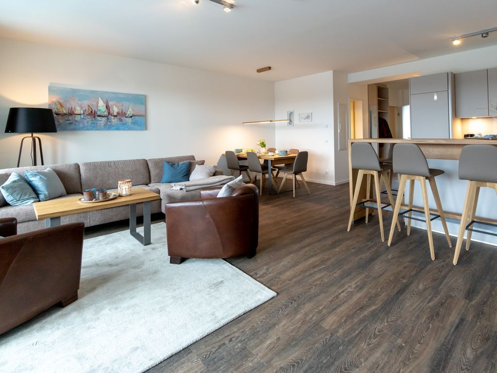 Hafenspitze App.34- Blick durchs Appartement