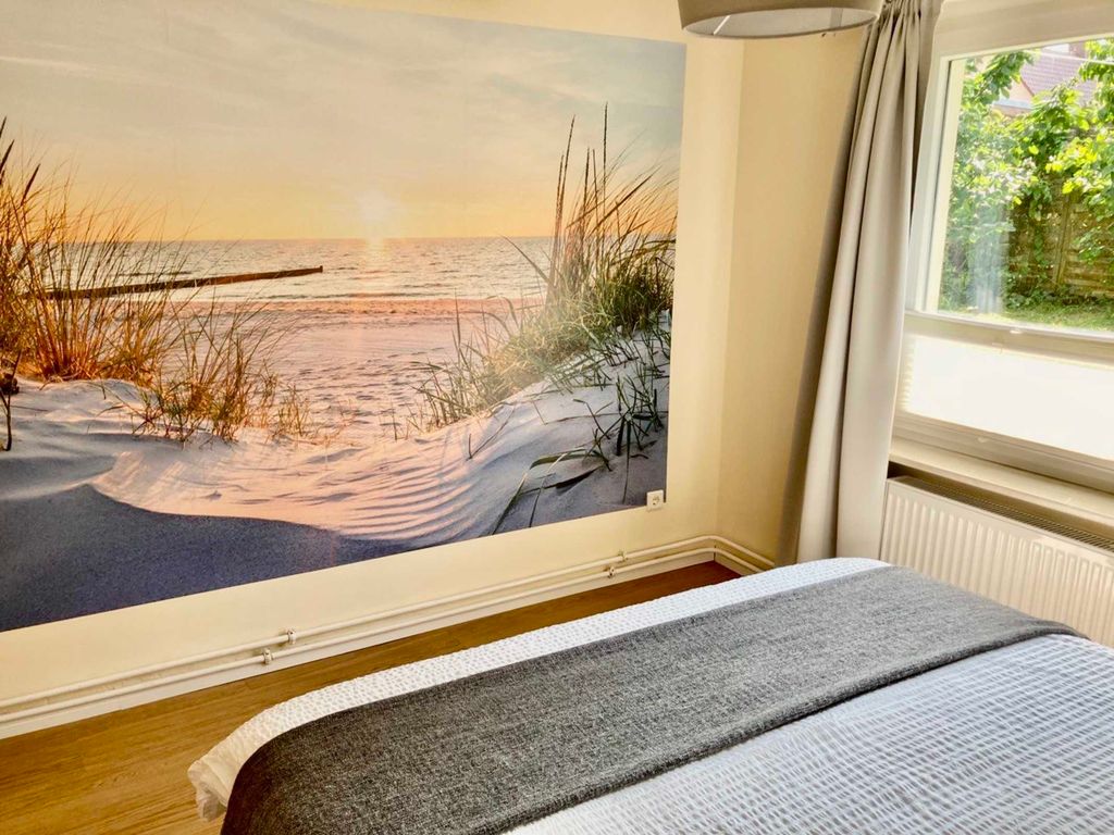 Ausblick aus dem Bett zum Sonnenuntergang