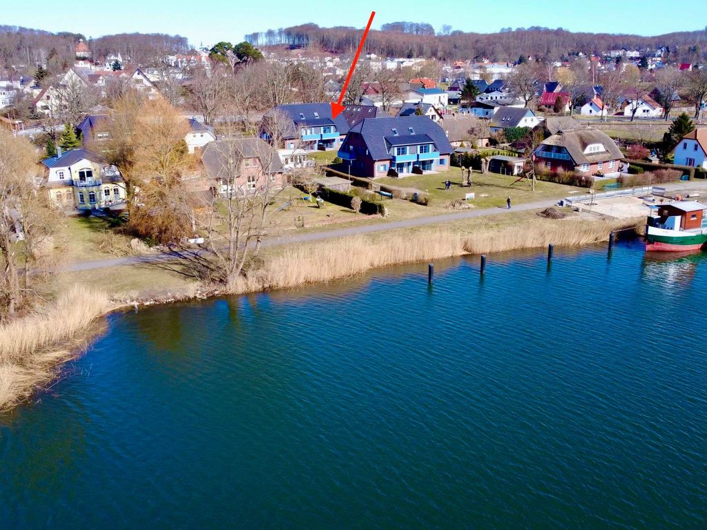Blick auf das Haus Ferienwohnungen am Selliner See