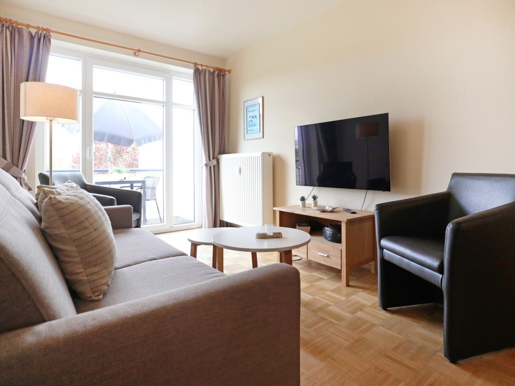 Haffblick Whg. Ha26 - Blick auf den gemütlichen Wohnbereich und den TV