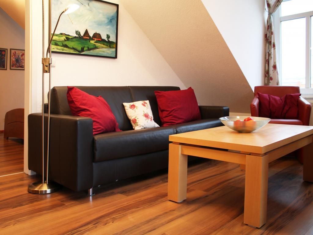 Haus am Teich, Whg. D22 - Blick auf das hochwertige Schlafsofa
