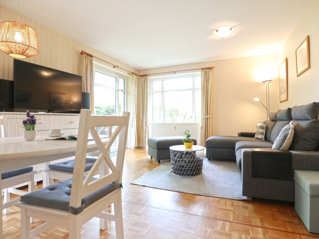 Haffblick Whg. Ha05 - Blick auf den Wohnbereich und das Schlafsofa