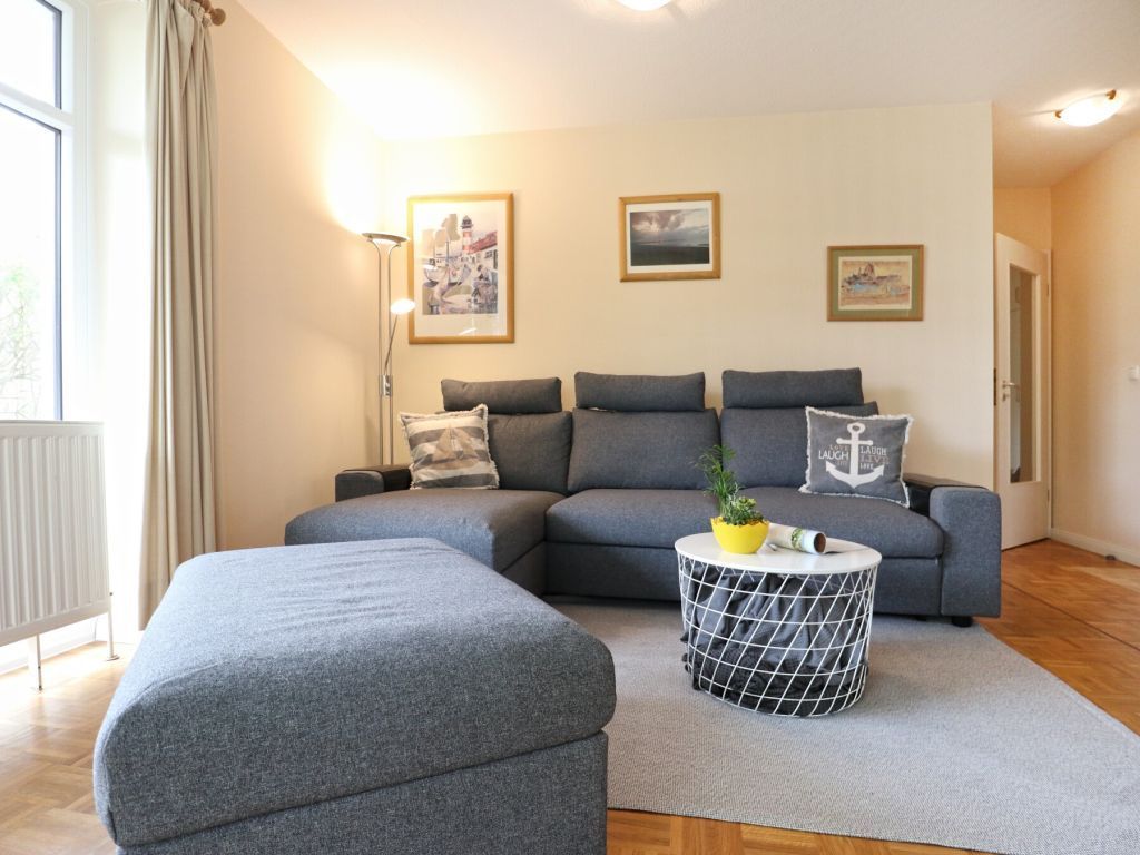 Haffblick Whg. Ha05 - Blick auf den gemütlichen Wohnbereich mit Schlafsofa