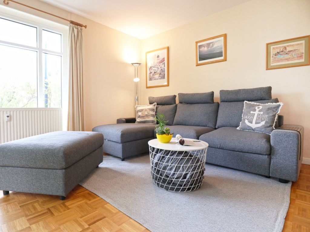 Haffblick Whg. Ha05 - Blick auf den gemütlichen Wohnbereich mit Schlafsofa