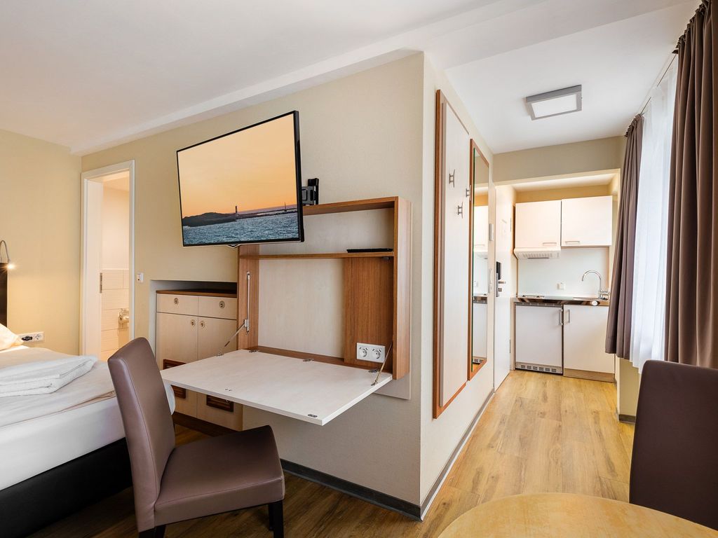 Überblick über ein 1-Zimmer-Apartment