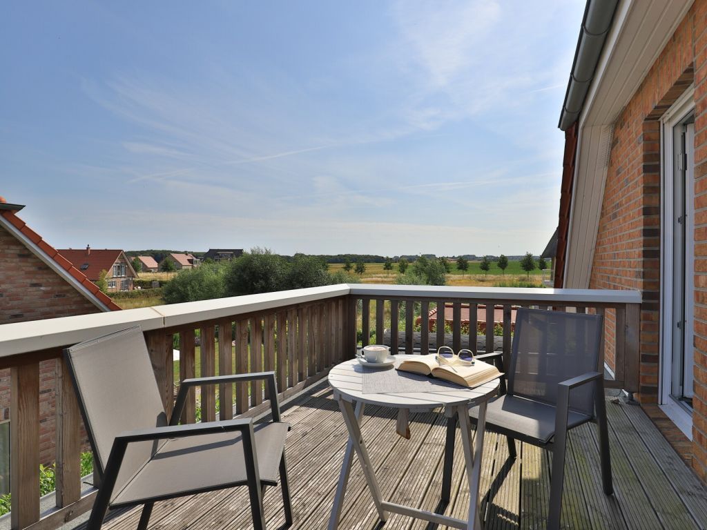 Kapitänshaus - Blick auf den Balkon vom großen Schlafzimmer