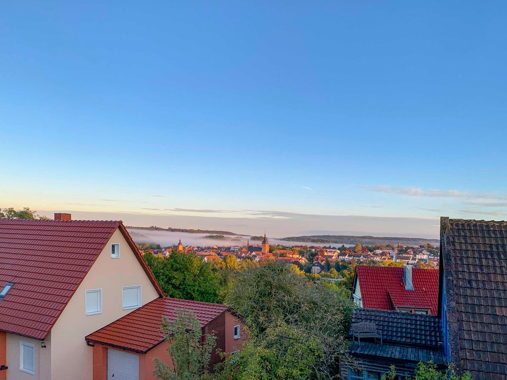 Blick vom Balkon der Ferienwohnung Odenwald in 74722 Buchen (Odenwald)