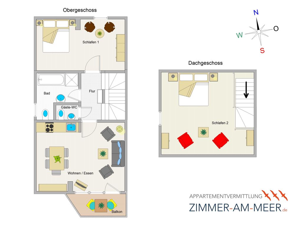 Der Grundriss der Wohnung
