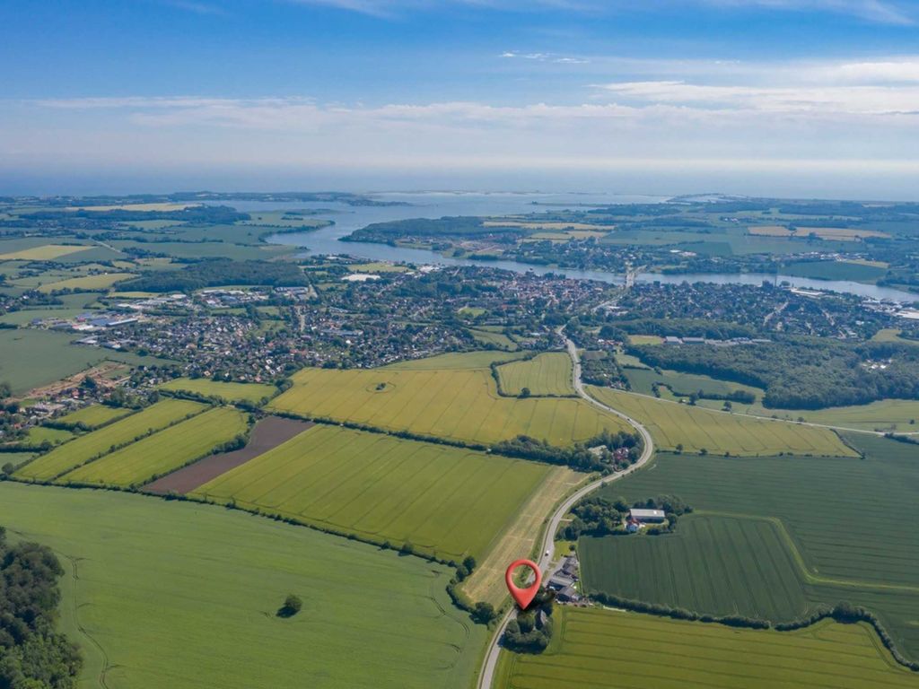 Luftbild Kappeln an der Schlei und Umgebung mit Lage des Objektes
