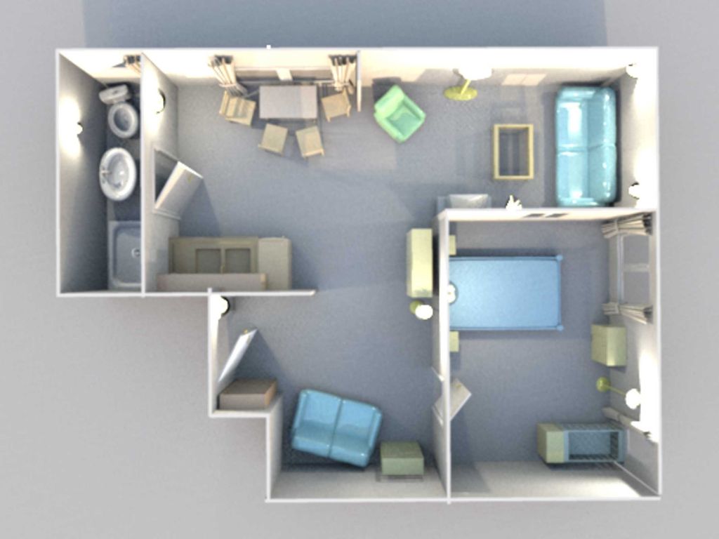 Grundriss WestStube im DG, 52 qm