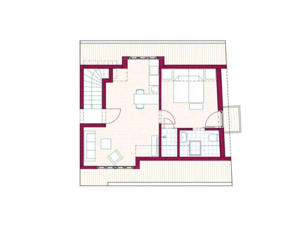 Grundriss - 1. OG Dachgeschoss
Haus Süd Windstärke 4