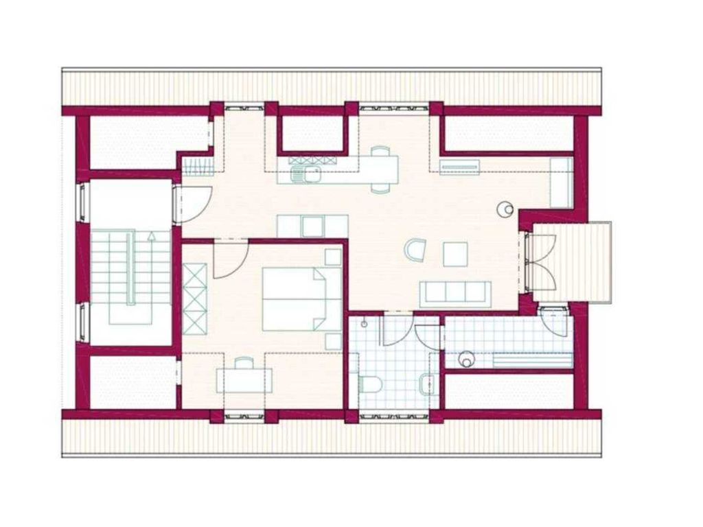 Grundriss - 1. OG Dachgeschoss
Haus Ost Windstärke 3