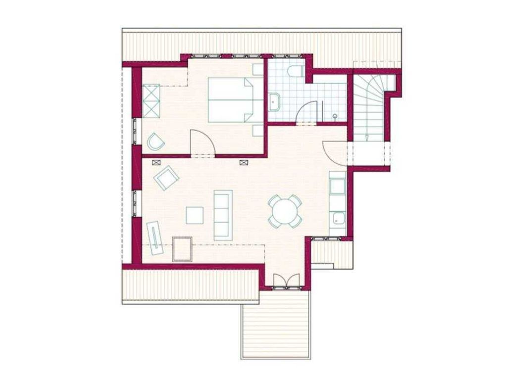 Grundriss - 1. OG Dachgeschoss
Haus Süd Windstärke 3