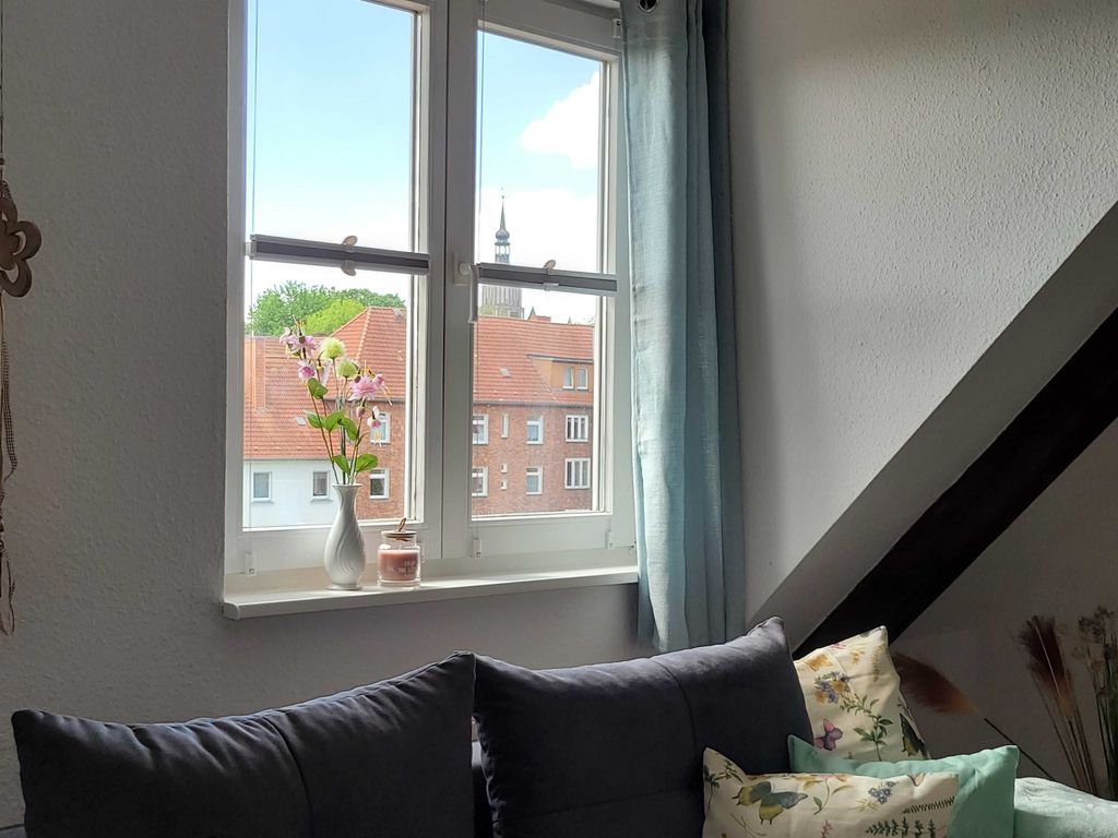 Blick aus dem Wohnzimmer auf die Marienkirche