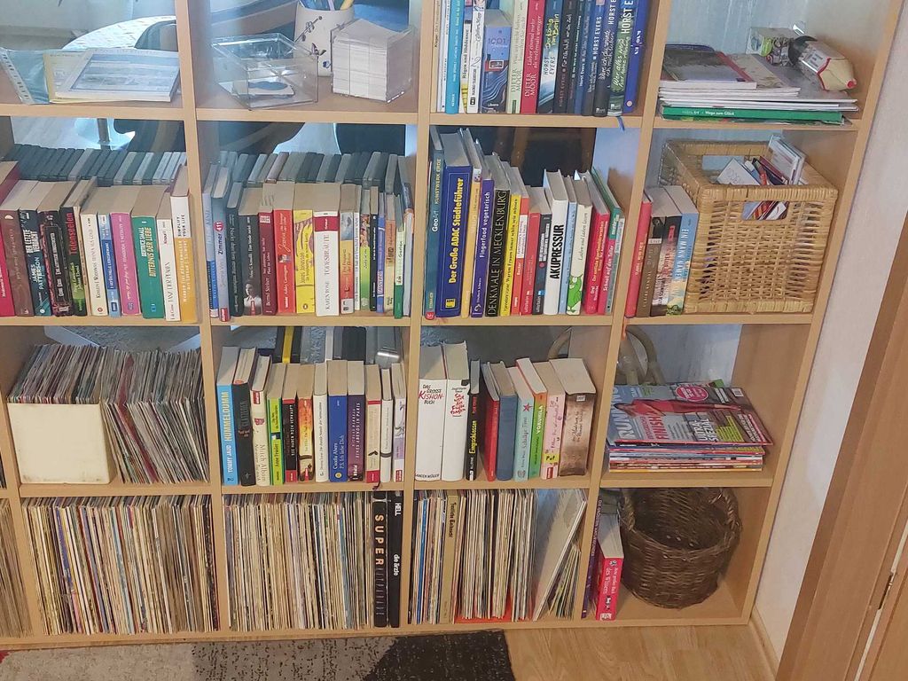 Plattensammlung und Bücher