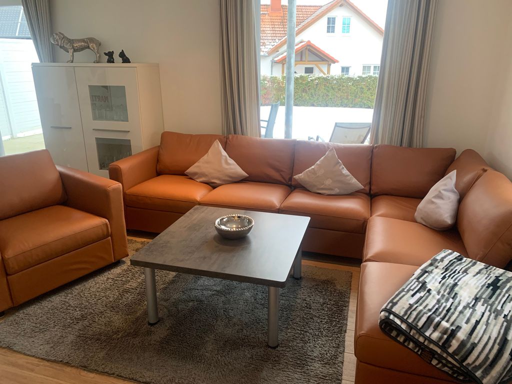 Casa Belvedere mit Ledersofas und Gaskamin