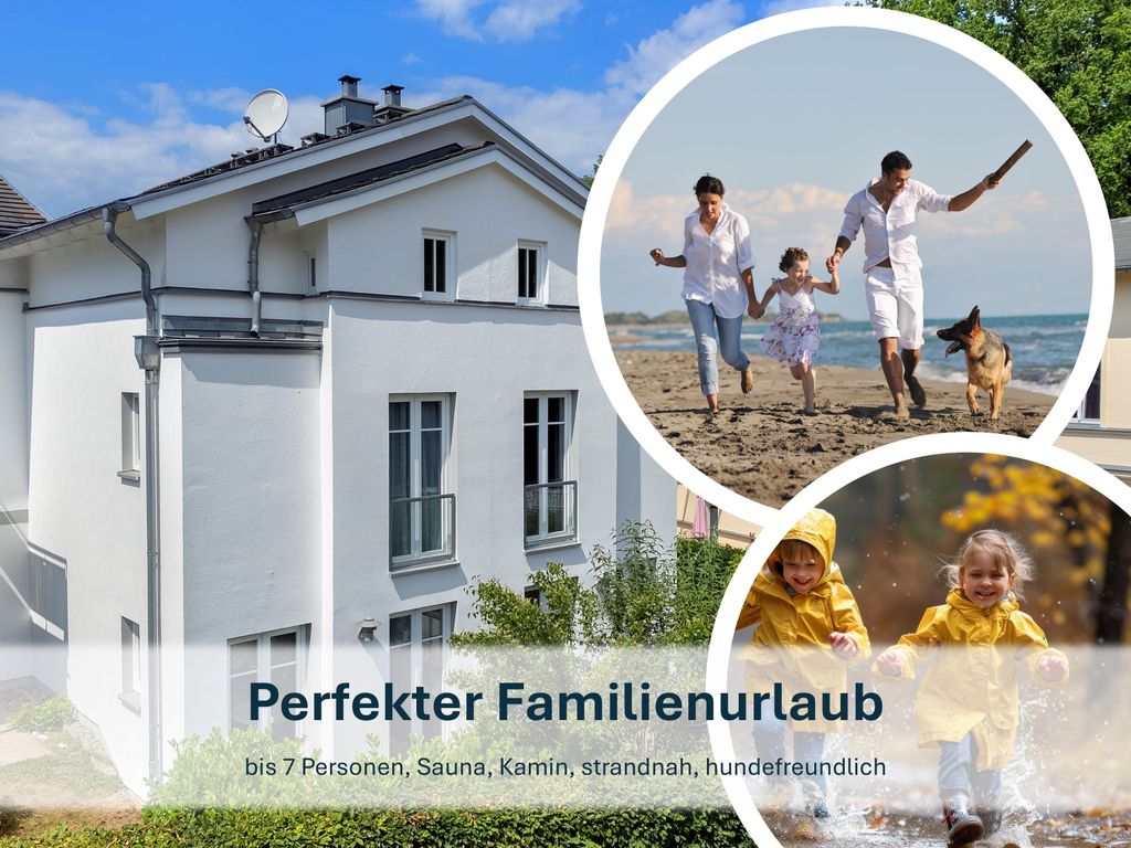 Paradies-Ambiente - strandnah, Sauna, Kamin, hundefreundlich, bis 7 Personen