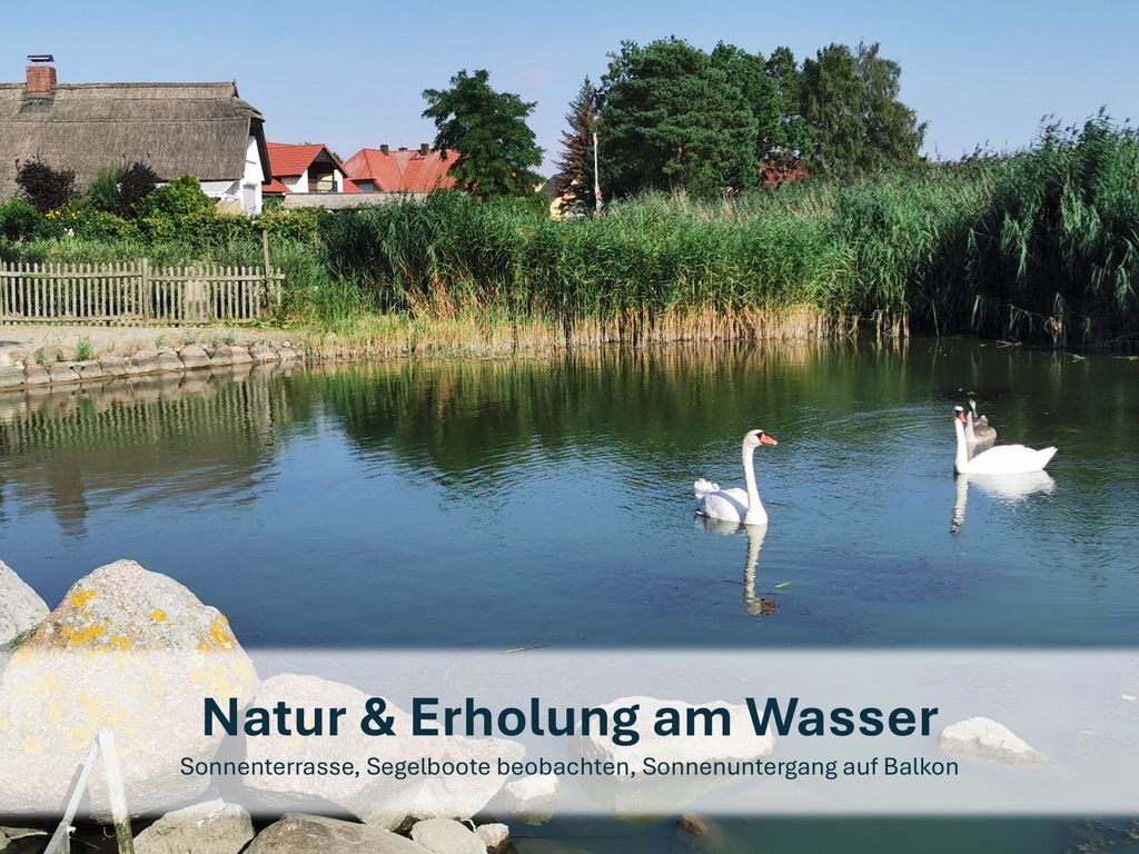 Natur & Erholung am Wasser, Sonnenterrasse, Segelboote beobachten, Sonnenuntergang auf Balkon