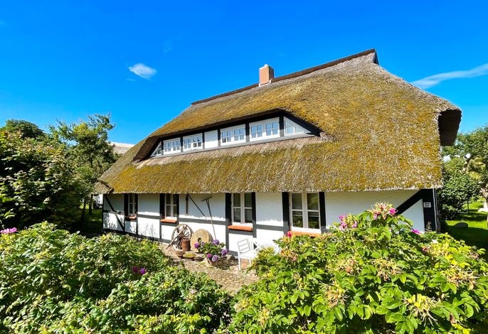 Mönchguter Ferienhaus unterm Reetdach mit Kamin und Sauna