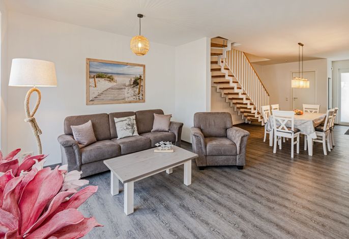 Strandnahes Ferienhaus mit 2 Schlafzimmer& Terrasse