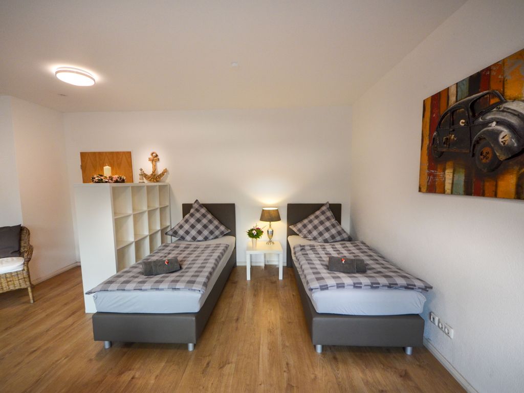Schlafbereich im Wohnzimmer Wohnung W3