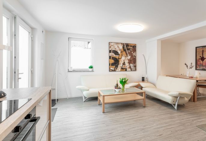 Fewo Glück mit Terrasse, Kamin und 2 Schlafzimmer