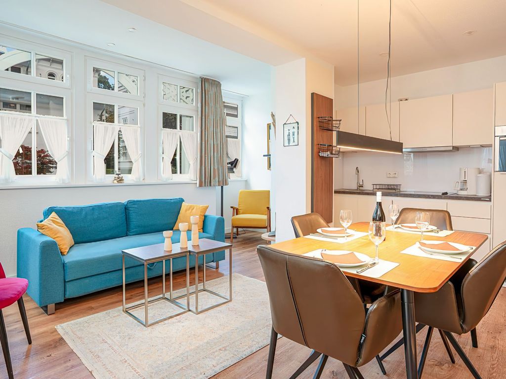 Wohn/Essbereich Ferienwohnung 13 Villa Eden Binz