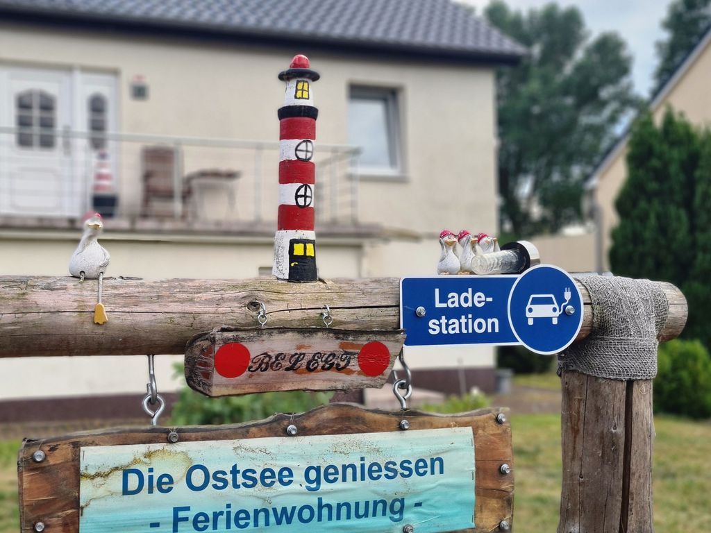 E-Auto Ladestation am Haus des Gastgebers