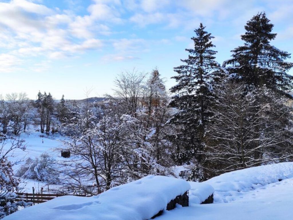 Winterimpressionen im Außenbereich der Ferienhausanlage