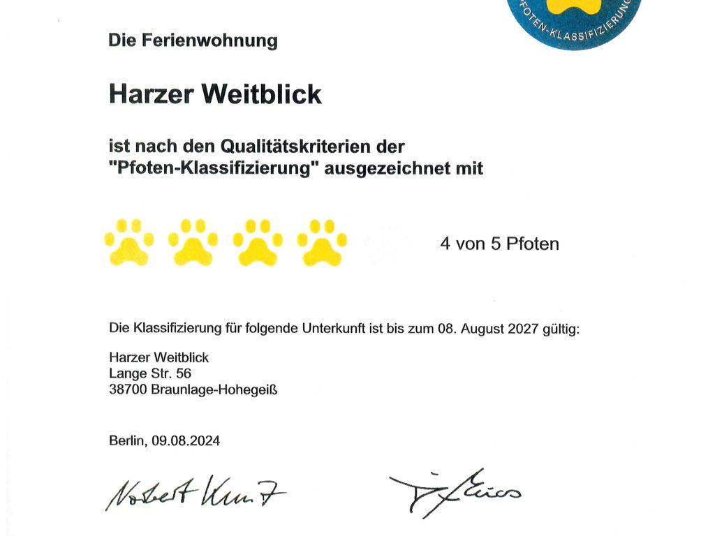 Qualität auch für die Hunde/DTV 4 Hundepfoten