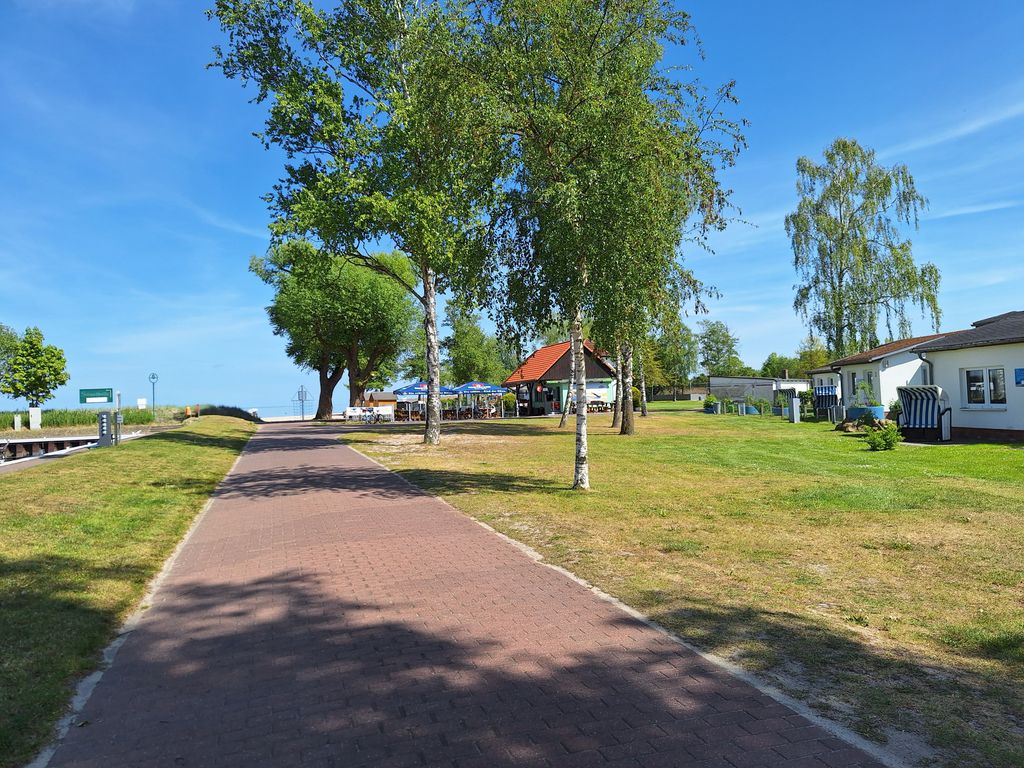 Blick zum Ferienhaus