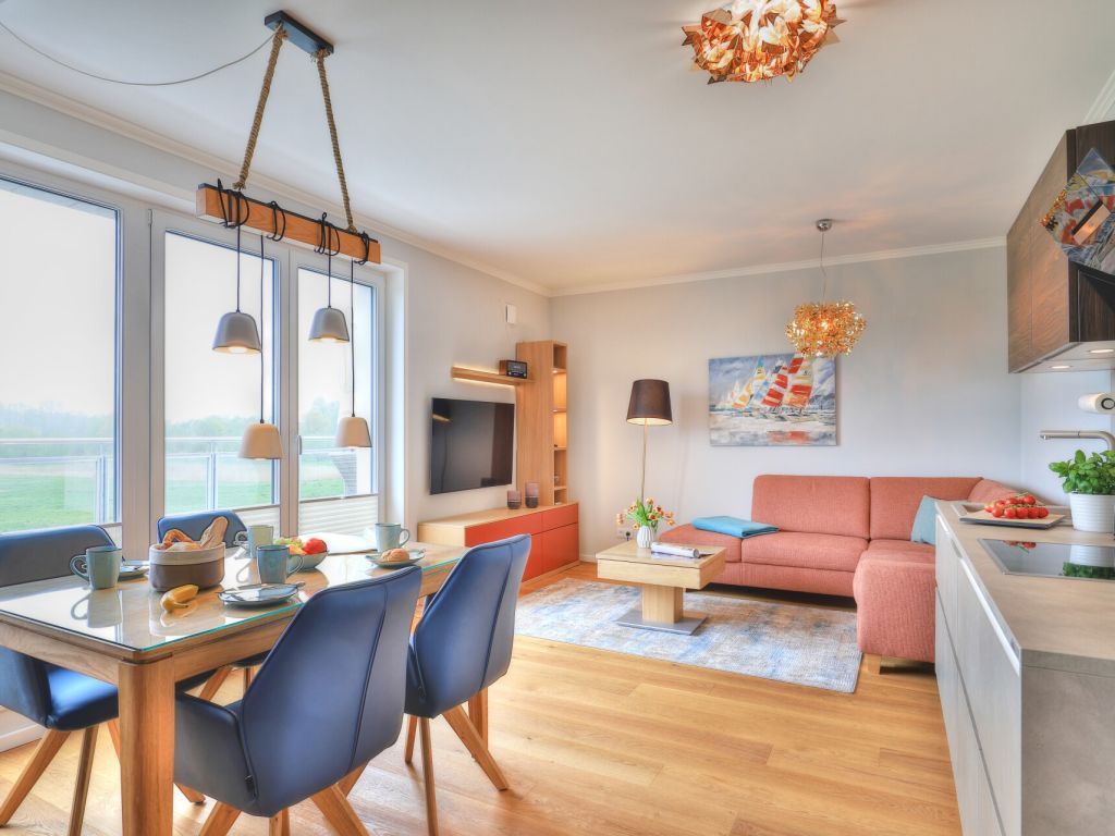 Weiße Villen Whg. 29 Penthouse - Blick auf den offenen Wohn-/ Essbereich