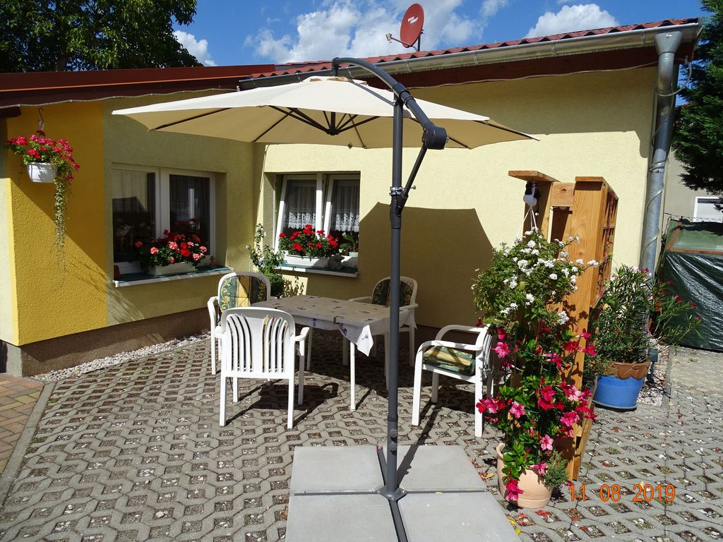 Sitzecke am Ferienhaus